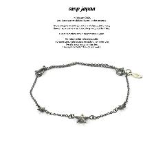 amp japan 16AC-411 Narrow Black Chain Bracelet & Anklet -Petite Etoile-