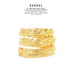 GARDEL GDR-090 K18YG Trinity Feather Ring