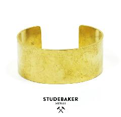 STUDEBAKER METALS BROAD CUF 1 INCH AMERICAN BRASS/HI POLISH