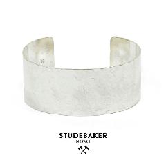 STUDEBAKER METALS BROAD CUF 1 INCH SILVER/HI POLISH