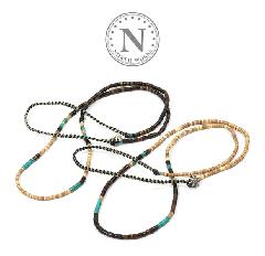 NORTH WORKS D-608 Shell & TQ Heishi Necklace