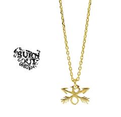 BURNOUT E54G08BF CROSSED ARROWS CHARM NECKLACE K18 GP