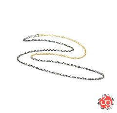 Sunku SK-189 K10&SV Combi Chain Necklace/50cm