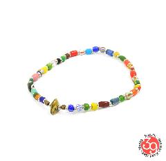 Sunku SK-185 Silver x Beads Anklet