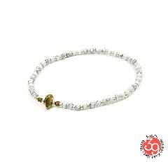 Sunku SK-187 HWL Silver x Beads Anklet