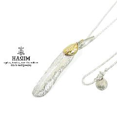 HARIM HRT002WH Feather Necklace /L yLEFTz K10YG Custom