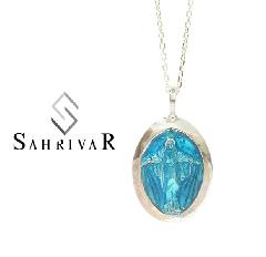 SAHRIVAR@SN110S17S Silver Maria Enameled Necklace