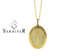 SAHRIVAR@SN111B17S Brass Maria Enameled Necklace