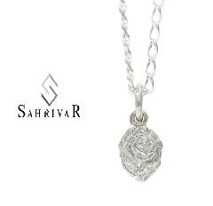 SAHRIVAR@SN119S17S  Silver Rose Necklace