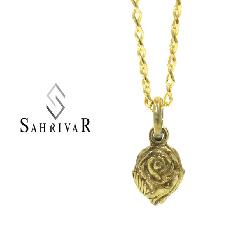 SAHRIVAR@SN120B17S  Brass Rose Necklace 