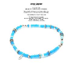 amp japan 17AHK-700LBL Color Quartz Anklet -Sunny Sky-