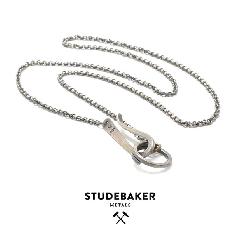 STUDEBAKER METALS LANYARD NECKLACE SILVER 