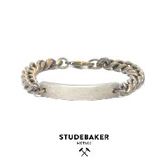 STUDEBAKER METALS ID BRACELET SILVER 