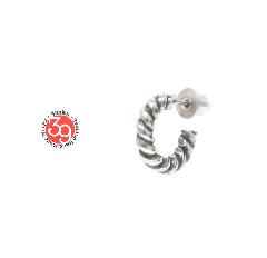 Sunku SK-197-TWT Silver hoop pierce