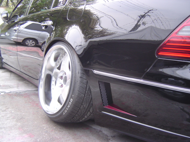 31セルシオ 純正鉄板加工 オーバーフェンダー