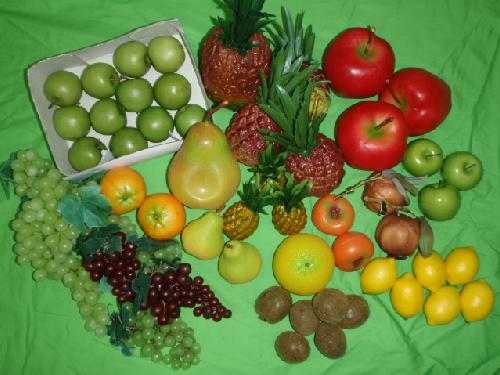 在庫処分食品サンプル（果物セット）１７種４０個セット ｜ビー玉の