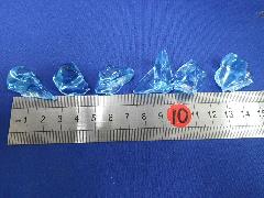 アクリルアイス・ディスプレイアイス・イミテーションアイス・透明石（Ｍ約２．５ｃｍブルー）２５０ｇ・約８０粒  