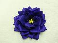 胸につける花リボンバラ・記章・徽章（小・花径８ｃｍ）紺