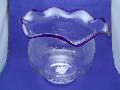 ガラス製金魚鉢（Ｍ・ｈ１９ｃｍ・青）ＦＲ６７５