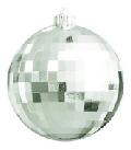 クリスマスボール（１００ｍｍミラーシェイプ・シルバー・２ヶ）OXM1216M