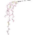 卸販売造花桜（新しだれ桜中枝・全長１４０ｃｍ花径4,5ｃｍ・３本入り）FLVI１３６５他商品同送不可