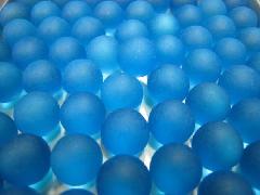 ビー玉・ガラス玉フロスト17mm×130粒 ブルー