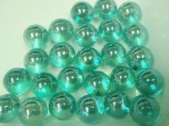 ビー玉・ガラス玉オーロラ12.5mm×300粒　エメラルドグリーン