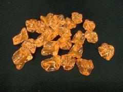 アクリルアイス・イミテーションアイス・ディスプレイアイス（Ｍ）約2.5�p×250ｇ(約７０粒入)　蛍光オレンジ