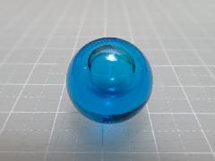 ビー玉・ガラス玉バブル泡入り17mmブルー（１０粒）