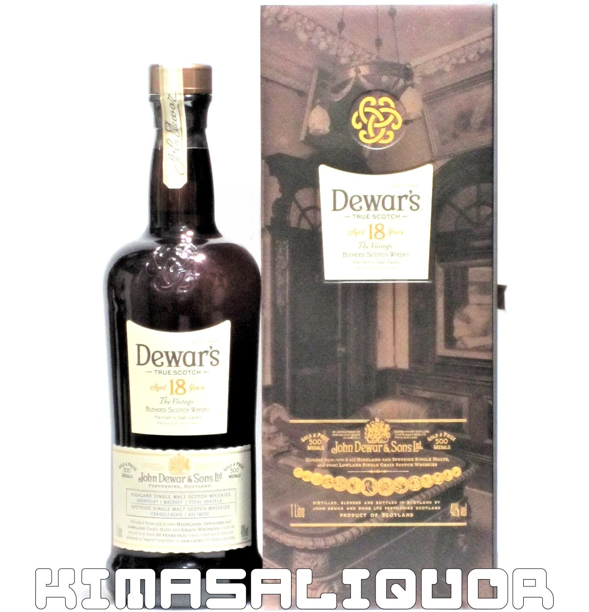 デュワーズ 18年 並行品 箱付き 40度 1000ml (1L)│キマサリカー・木政商店