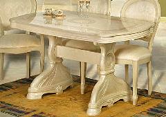 【送料無料】サルタレッリアマルフィーダイニングテーブル　アイボリー 165cm イタリア製　ロココ調 姫家具  A8/I