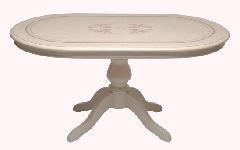 サルタレッリフローレンスダイニングテーブル145cm テーブル イタリア製 アイボリー 白家具 ロココ調 プリンセス 姫家具　高級家具クラシック　F35/I