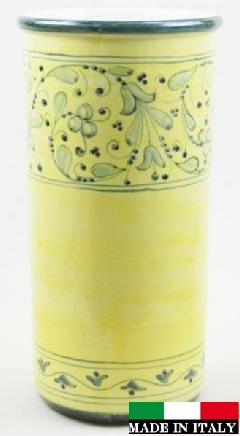 イタリア製傘立て 花柄　イエロー　黄色　可愛い　素敵　961281