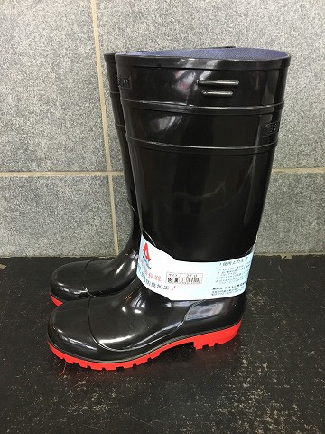 耐油長靴ロングタイプ　   （ブラック/レッド）中国製