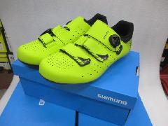 SHIMANO RP4 SH-R400 WIDE NEON YELLOW/シマノ RP4 ワイドサイズ SPD-SL BOA ロードビンディングシューズ 限定カラー【ネオンイエロー】特価中! 41サイズ即納在庫あり!