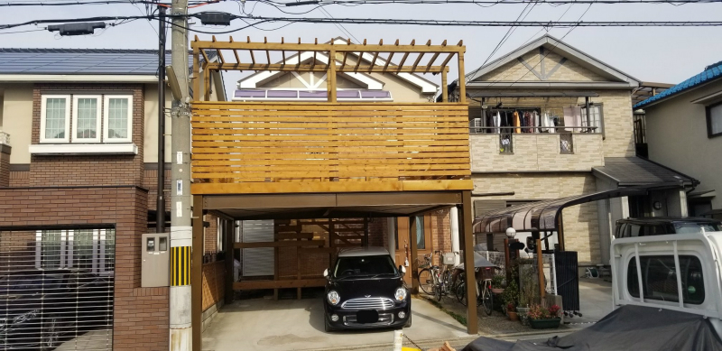 ガレージデッキ 2台用 （堺市）