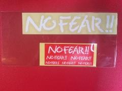 No FEAR!!ステッカー　小　白セット
