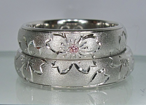 結婚指輪、マリッジリングのオーダー。結婚指輪.マリッジリング 桜