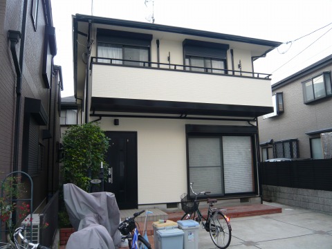 BeforeAfter施工例 外壁・屋根ガイナ塗装