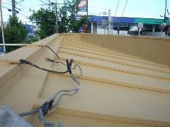堺市　西区　焼肉屋『おさむちゃん』屋根ガイナ塗装工事施工例
