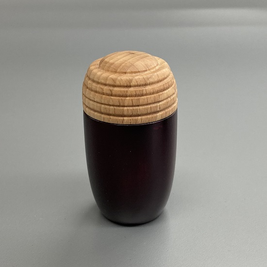 木製ミニ骨壺【ドングリ】小　ワイン