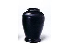 △黒無地　夏目花瓶　4.5寸×一対(2本入)