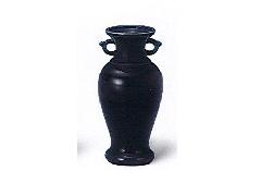 △花瓶・サギ型花立　黒無地サギ　6.0寸×1ケース(6本入)