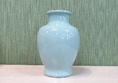 ▲花瓶・花立　青磁無地夏目花瓶　7.0寸×1ケース(2本)