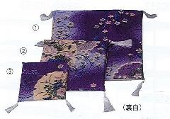 ☆骨座布団　友禅　紫　�B15×15