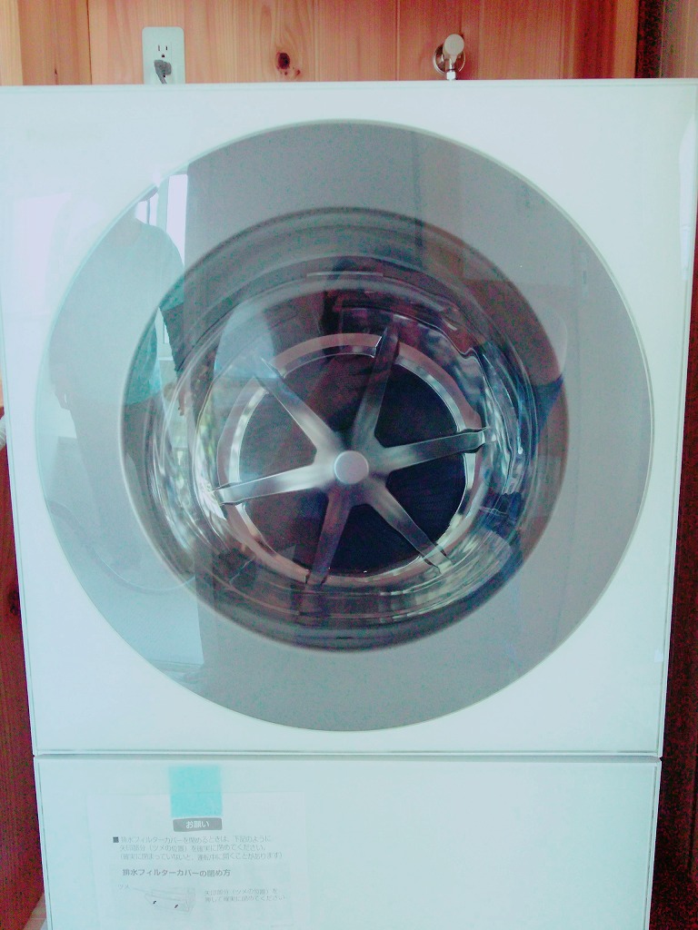 パナソニック製ドラム型洗濯機の設置完了