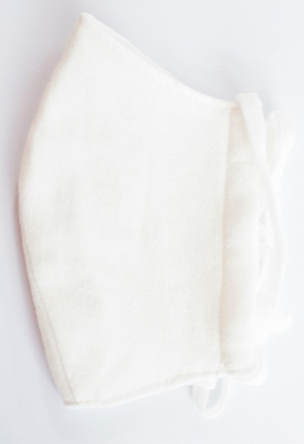 MK綿100ガーゼ4重構造立体縫製洗えるマスク（Sサイズ）（ホワイト）MKST001M-01