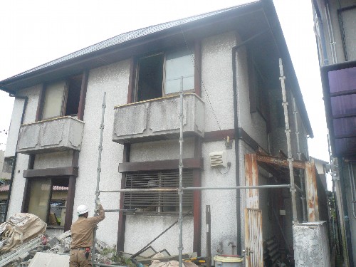 愛知県名古屋市の木造2階建て居宅の解体工事