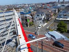 屋上広告塔の投光器交換　神奈川県　座間市