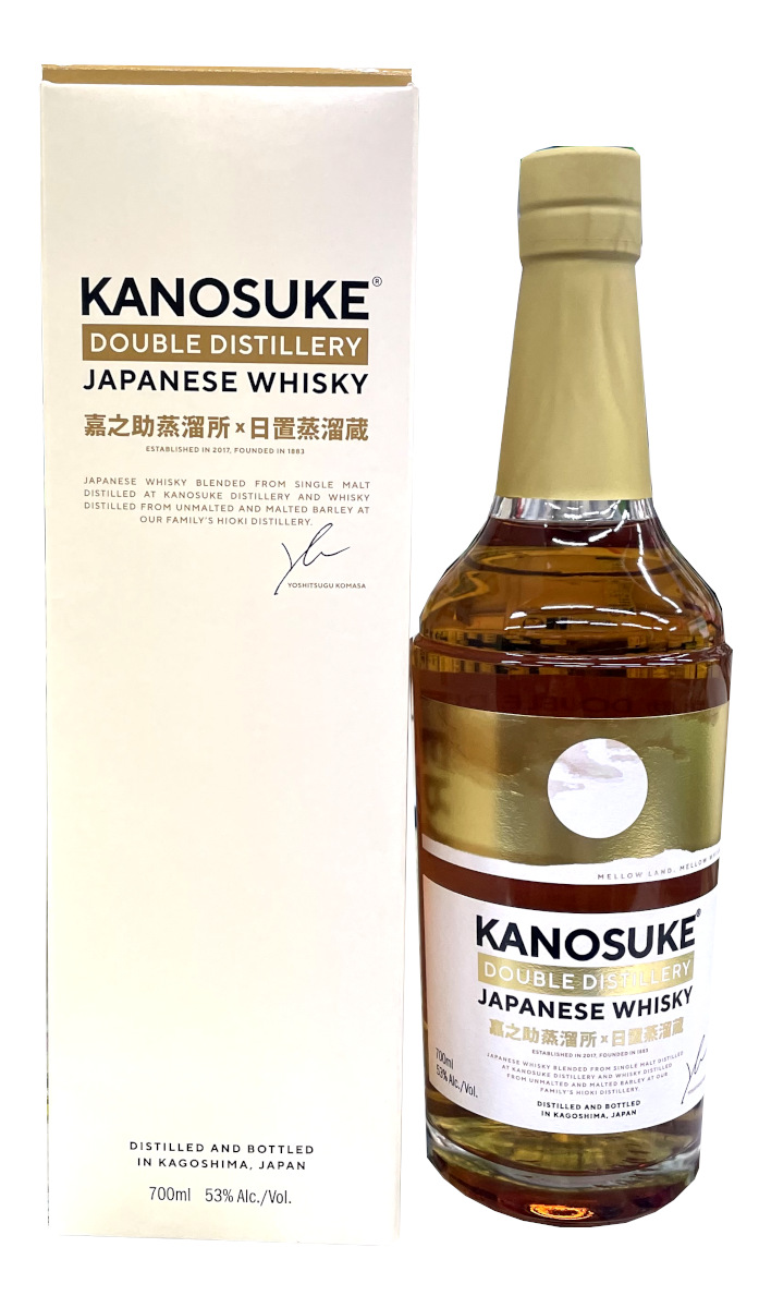 嘉之助(かのすけ)ダブルディスティラリー 53度 700ml 1本 専用カートン箱入りです。